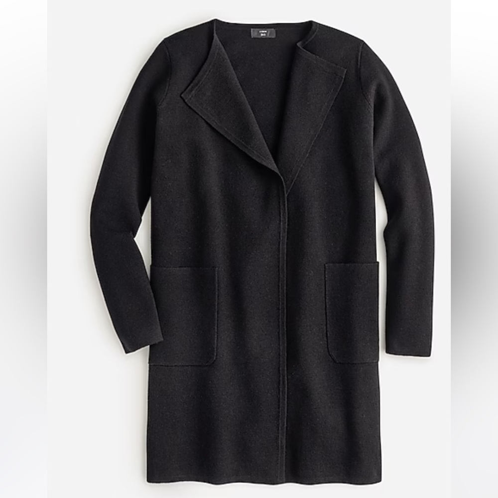 J Crew Juliette collarless sweater blazer